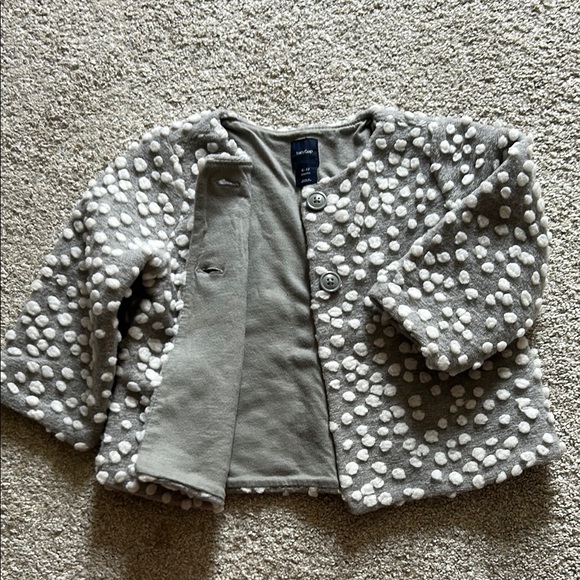 GAP Gray and White Kids Blazer - Picture 2 of 3